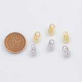 18K Gold PVD Dainty heart lock charm 6x8mm pendant charms - Tarnish Resistant