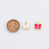 18K Gold PVD Enamel butterfly charm 9x10mm 22k pendant charms - Tarnish Resistant