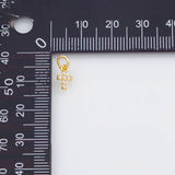 18K Gold PVD Dainty Cross Charm 5x7mm 22k Pendant Charms - Tarnish Resistant