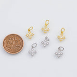 18K Gold PVD Dainty Cross Charm 7mm Cupid's Arrow Pendant Charms - Tarnish Resistant