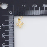 18K Gold PVD Dainty Cross Charm 7mm Cupid's Arrow Pendant Charms - Tarnish Resistant