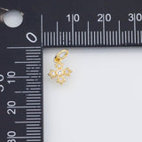 18K Gold PVD Dainty Cross Charm 7mm Cupid's Arrow Pendant Charms - Tarnish Resistant