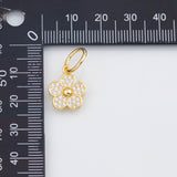 18K Gold PVD Flower charm 12mm pendant charms - Tarnish Resistant