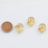 18K Gold PVD lobster toggle clasp 11x19mm pendant charms - Tarnish Resistant