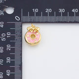 18K Gold PVD Donut charm - Tarnish Resistant