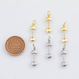 18K Gold PVD Heart Bone charm - Tarnish Resistant