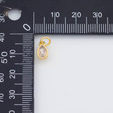 18K Gold PVD Dainty Teardrop crystal charm - Tarnish Resistant