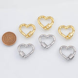 18K Gold pvd Carabiner Screw Clasp - Tarnish Resistant
