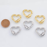 18K Gold PVD Carabiner Screw Clasp - Tarnish Resistant