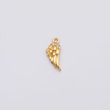 18K Gold pvd Wings Charm Angel Wings Charms 6x14mm 6000 - Tarnish Resistant
