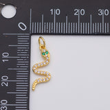 18K Gold PVD Snake Charm - Tarnish Resistant