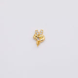 18K Gold PVD peace sign h symbol charm 9x11mm peace sign pendant earring charm gift hippy - Tarnish Resistant