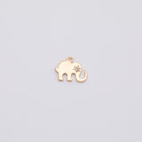 18K Gold pvd 18K Gold pvd Tiny Elephant Charm Charm Charm Bar Charms Charms - Tarnish Resistant - Tarnish Resistant