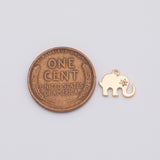 18K Gold PVD 18K Gold PVD Tiny Elephant Charm Charm Charm Bar Charms Charms - Tarnish Resistant - Tarnish Resistant