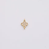 18K Gold PVD Clover connector charm - Tarnish Resistant