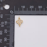 18K Gold PVD Clover connector charm - Tarnish Resistant