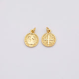 18K Gold PVD Saint Benedict charm San Benito charm - Tarnish Resistant