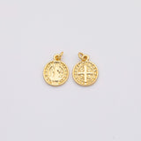 18K Gold PVD Saint Benedict charm San Benito charm - Tarnish Resistant