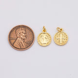 18K Gold PVD Saint Benedict charm San Benito charm - Tarnish Resistant