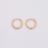18K Gold PVD Hoop earrings 12mm 1 pair - Tarnish Resistant
