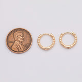 18K Gold pvd Hoop earrings 12mm 1 pair - Tarnish Resistant