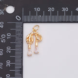 18K Gold PVD Bow ribbon charm - Tarnish Resistant