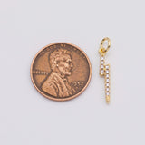 18K Gold PVD Lightning bolt charm - Tarnish Resistant
