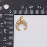 18K Gold PVD Horn charm - Tarnish Resistant