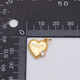 18K Gold PVD Mom heart charm mother's day charm ma - Tarnish Resistant