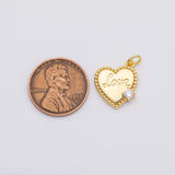 18K Gold PVD Love heart charm - Tarnish Resistant