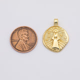 18K Gold PVD Jesus Mary Christian charm - Tarnish Resistant