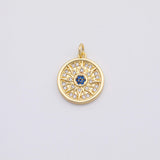 18K Gold PVD Compass star burst charm - Tarnish Resistant
