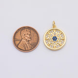 18K Gold PVD Compass star burst charm - Tarnish Resistant