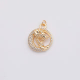18K Gold PVD 3D Dragon charm - Tarnish Resistant