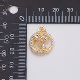 18K Gold PVD 3D Dragon charm - Tarnish Resistant