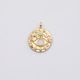 18K Gold PVD Evil eye white opal charm - Tarnish Resistant