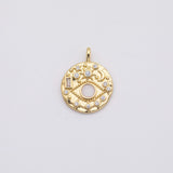 18K Gold PVD Evil eye white opal charm - Tarnish Resistant
