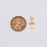 18K Gold PVD Cross charm - Tarnish Resistant