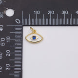 18K Gold PVD Evil eye charm white enamel - Tarnish Resistant