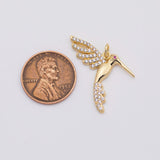 18K Gold PVD Hummingbird charm - Tarnish Resistant