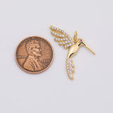 18K Gold PVD Hummingbird charm - Tarnish Resistant