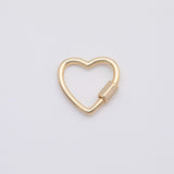 18K Gold PVD Carabiner screw clasp charm - Tarnish Resistant
