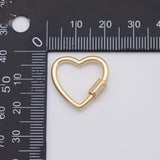 18K Gold PVD Carabiner screw clasp charm - Tarnish Resistant