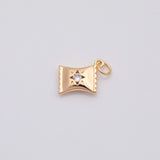 18K Gold PVD Cy Wrapper Charm - Tarnish Resistant