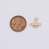 18K Gold pvd Saturn Planet Space Charm - Tarnish Resistant