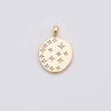 18K Gold PVD Moon Stars Constellation Charm - Tarnish Resistant