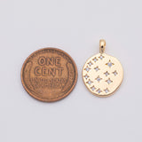 18K Gold PVD Moon Stars Constellation Charm - Tarnish Resistant