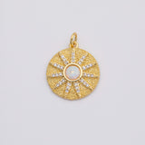18K Gold PVD Opal Charm - Tarnish Resistant