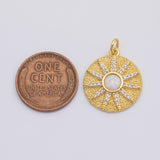 18K Gold PVD Opal Charm - Tarnish Resistant