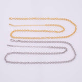 May include: Two necklaces, one gold-colored and one silver-colored, are displayed against a white background. Both necklaces feature a delicate chain design with a lobster clasp closure and an extender chain for adjustable length. The gold necklace is at the top, and the silver necklace is below.